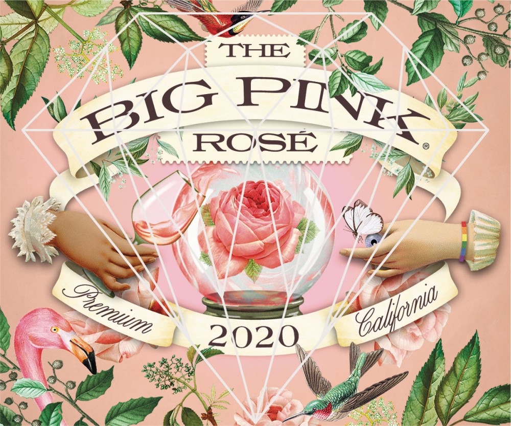 The Big Pink Rosé wine label