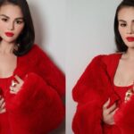 Selena Gomez Dazzles in Red at Album Listening Party